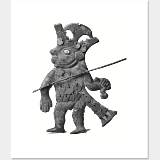 Peru Warrior Deity Pre Columbian Art Wall Art by ppandadesign